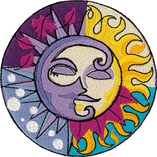 Seasons Of The Sun | Multicoloured Embroidered Patch 9.5cm Dia
