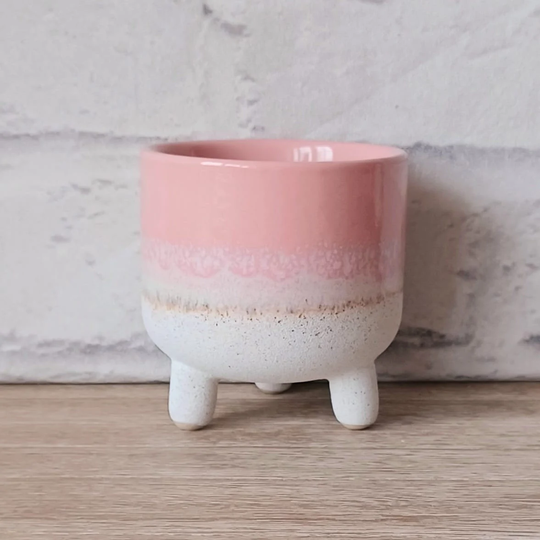 Pink Stone Effect Mojave Glaze Planters Flower Planter Holder Home Decoration Decor