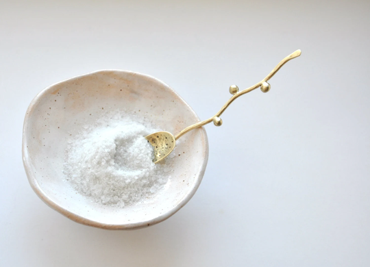 Small Textured Salt Or Spice Spoon For Foodie Hostess Gift Brass Kitchen Utensils Food Photography Prop Tableware Whimsigothic