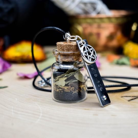 Binding Spell Bottle Pendant Altar Piece