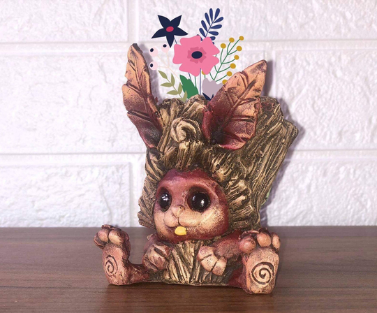 Bunny Planter Sculpture For Flowers, Cactus & Succulent Plants, Indoor Or Outdoor Home Decor, Modern Flower Pot, Animal Planter, 3 X 2