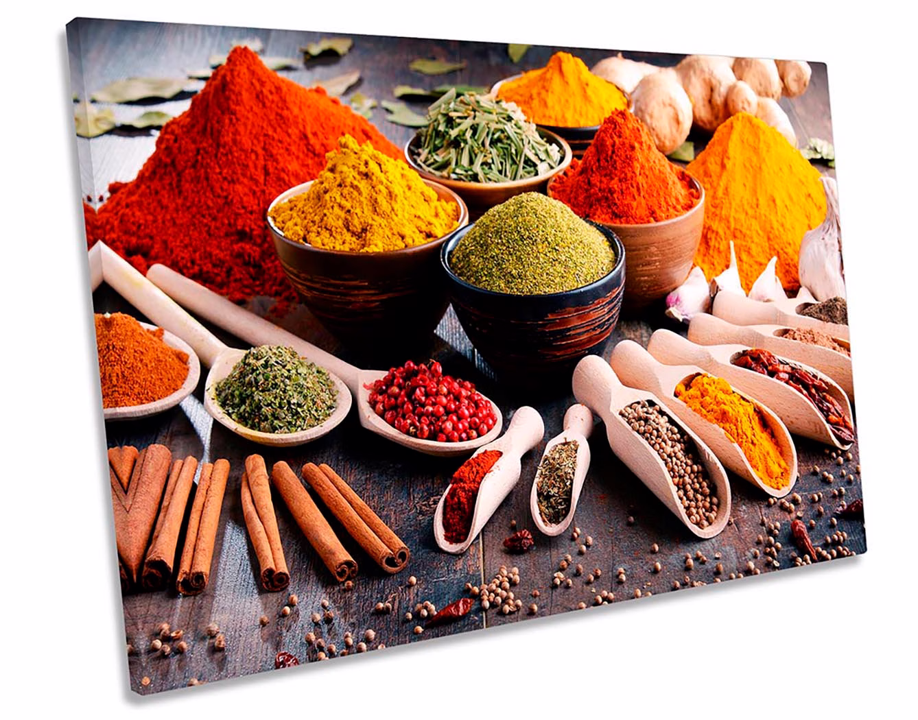 Spices & Herbs Kitchen Canvas Wall Art Picture Print