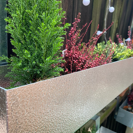 Stucco Aluminium Window Herb Box Style Handmade Planter - Ready To Ship
