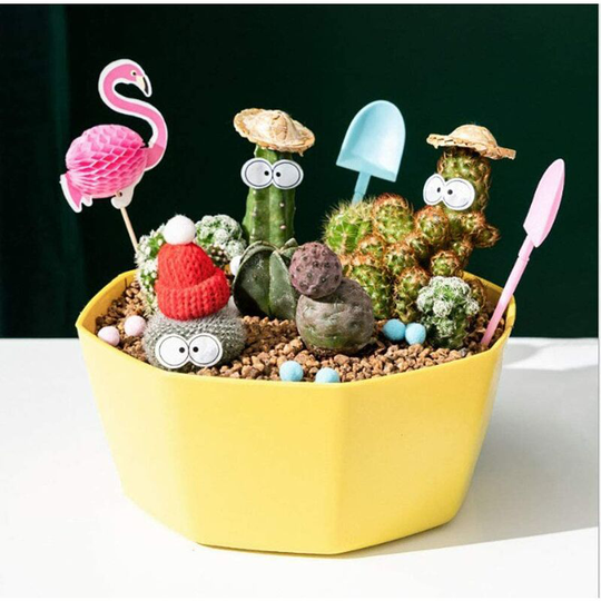 1 Pack Large Colorful Plastic Planters, Plant Stand Nordic Style Planter Plant Container Holder for Succulents, Flowers, Herbs, Cacti Indoor/Outdoor