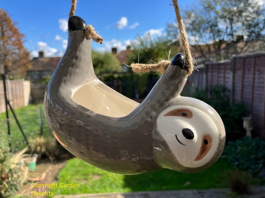 Adorable Sloth Hanging Plant Pot, Flower Gift For Her, Him, Care, Home Deco, Garden Yard Art, Kawaii, Planter