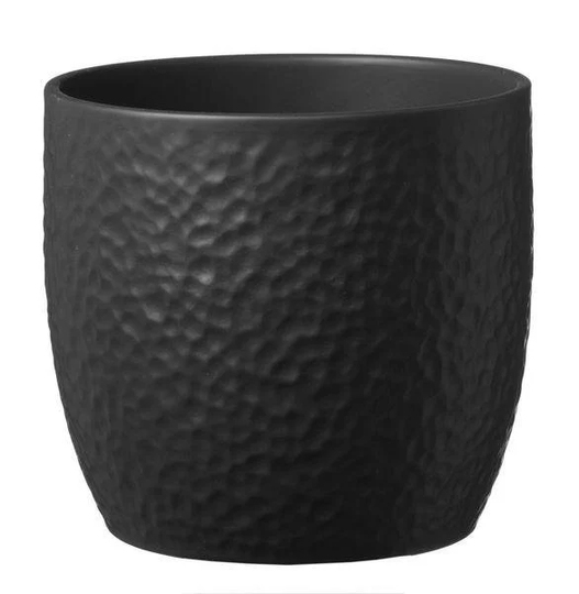 Boston Ceramic Pot Matt Black Anthracite | 14cm Indoor Planter - Fast & Free UK Delivery