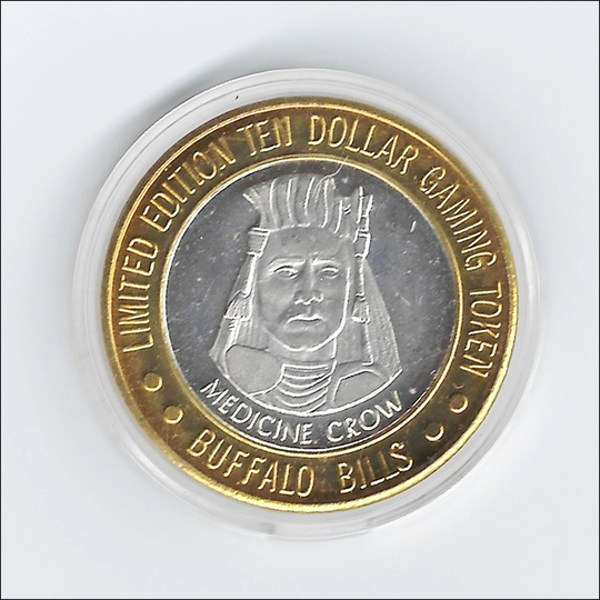 Chief Medicine Crow Silver Strike .999 Fine 1997 Gaming Token