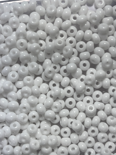 White Opaque, 6/0 Seed Beads Japanese, 6