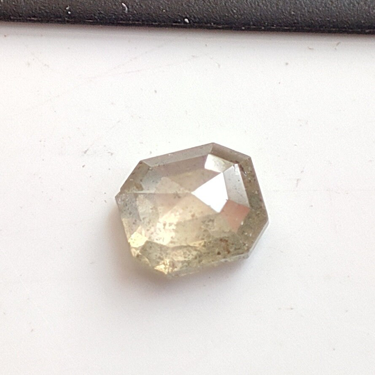 Salt Pepper Diamond Rose Cut Emerald, Aaa+ Natural Diamond, Emerald Gemstone Loose Diamond 3.3x4.7 Mm As6797