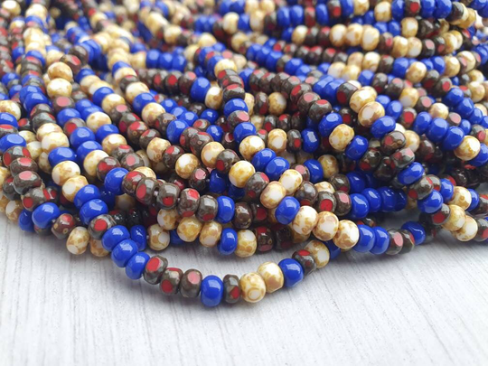 6/0 Americano Trica Seed Beads | 4mm Full Strand 3 Cut