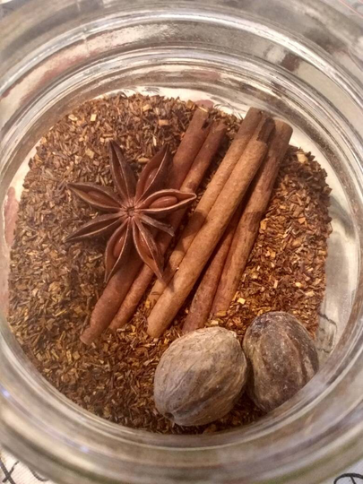 Red Rooibos Herbal Tisane With Cardamom Nutmeg Cinnamon & Star Anise All Natural Good For Weight Loss Organic Tea Delicious Warm