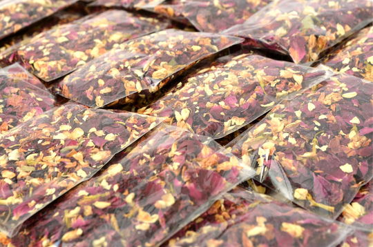 Wedding Confetti Envelopes - Ruby Jasmine 100% Biodegradable Packets, Decor Ecofriendly Natural Bags, Boho Bags