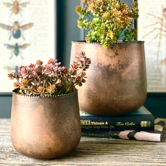 Pair Of Copper Richmond Planters Ltzkr022