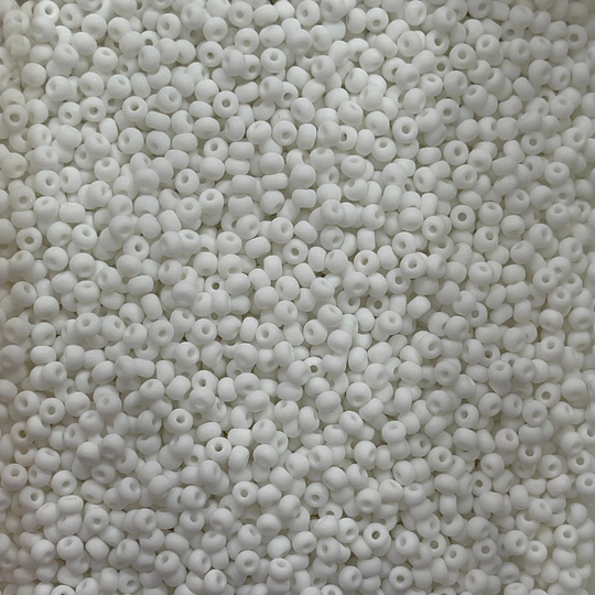 Asmara Seed Beads Size 6/0, Pastel Macaron White Beads, 100 Gr Pack-Aa-60-13