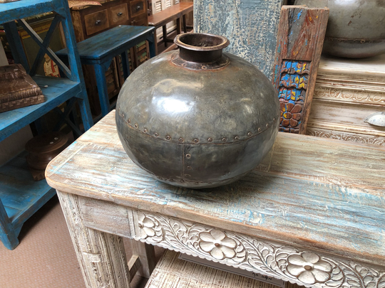 Charming Vintage Original Metal Water Pot