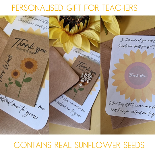 Thank You For Helping Me Grow, Sunflower Seeds Teacher Gift, Gift Ideas You, Gifts Teacher, Thank