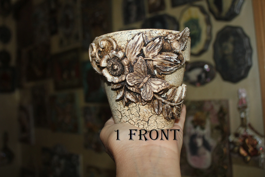 Terra Cotta Pot, Decorated Ceramic Planters, Decorative Pots, Flower Plants, Pot