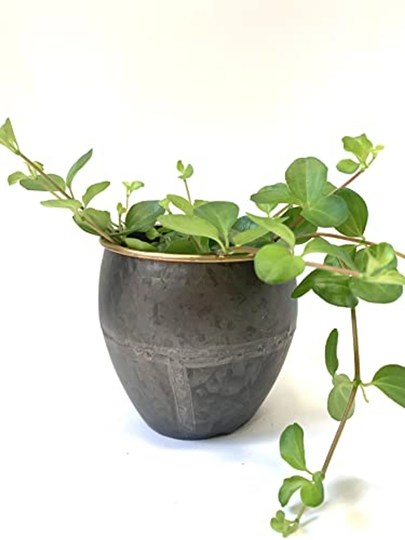 Houseplant Planter - Rustic Metal | 11 X 11.5 cm