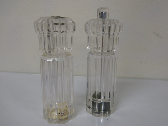 Lucite Salt & Pepper Shakers Mid Century Modern