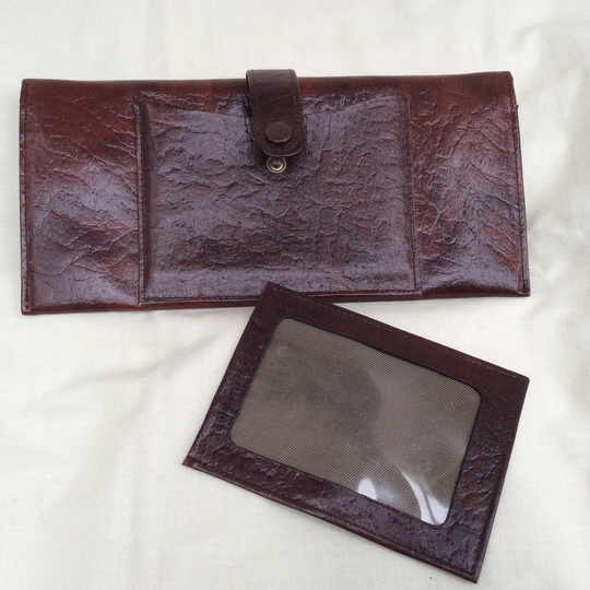 Vintage Brown Leather Wallet With Season Ticket Holder, 70S/80S Ladies Wallet