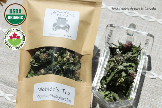 Organic Women's Herbal Blend, Womb Tea Infusion, Sustainable Farm Grown Herb