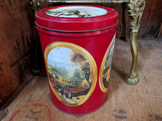Quality Street Tin, French Vintage Vintage, Kitchenalia, Quatre Saisons, Four Seasons, Flemish Painting, Decor, De Momper