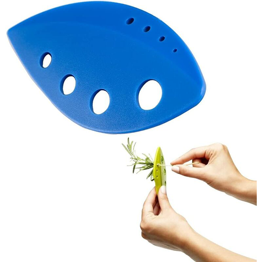 Pcs Safety Herb Stripper Plastic Edge Vegetable Leaf Separator Herb Stripping Tool for Parsley, Basil, Rosemary, Thyme, Blue