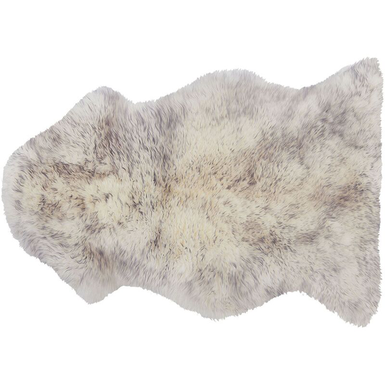 Natural Genuine Sheepskin Rug Fluffy Cover Soft Throw Salt and Pepper Uluru - Grey