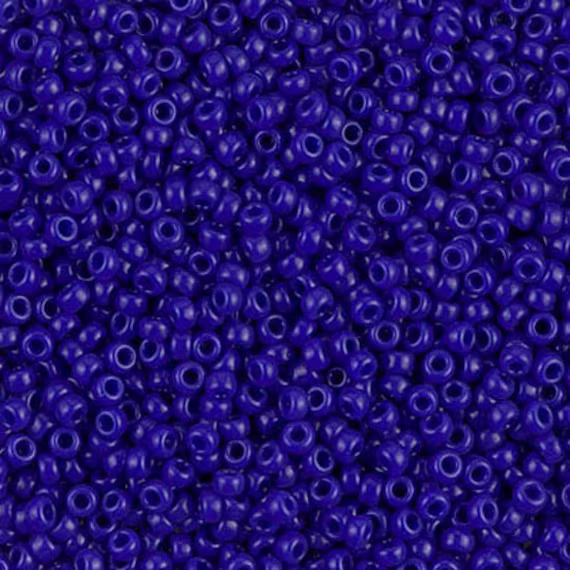 Miyuki Seed Beads 11/0 Opaque Cobalt Blue 11-414 24G Japanese Beads, Size 11 Glass Bead, Rocaille Bead