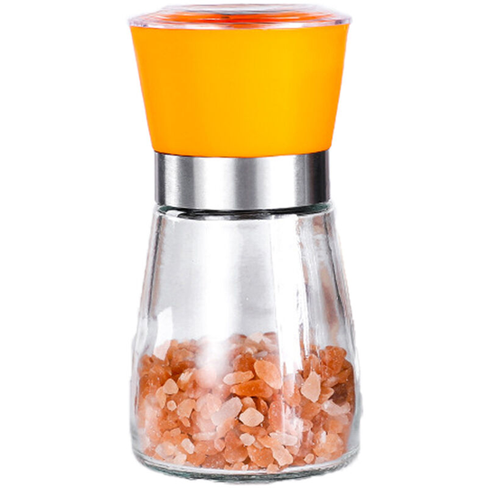 Salt and Pepper Grinder- Salt and Pepper Shakers for Professional Chef with Brushed Stainless Steel orange