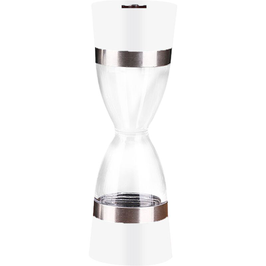 Fvbjd - Salt and Pepper Grinder,Manual Stainless Steel Salt Pepper Mill 2 in 1- Refillable Spices Grinder Shakers White