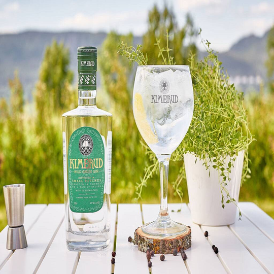 Norwegian Kimerud Wild Grade Gin With Branded Gin Glass
