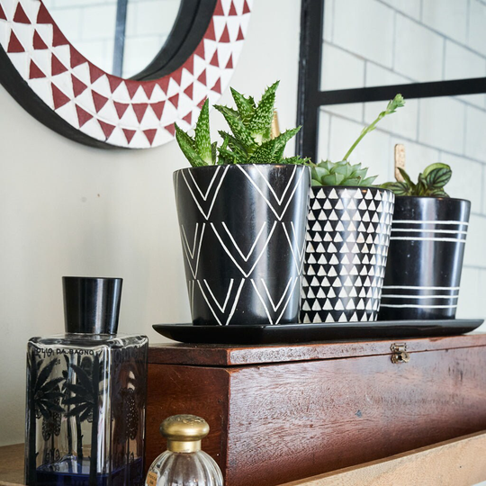Kenyan Soapstone Hand Carved Plant Pot