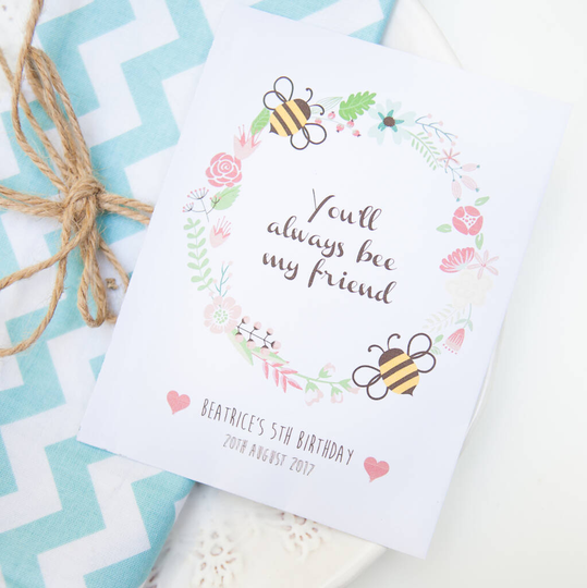 10 Personalised Bee Friendly Seed Packet Gifts