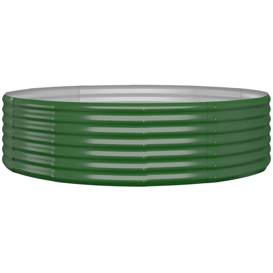 Garden Planter Powder-coated Steel 140x140x36 cm Green Vidaxl Green