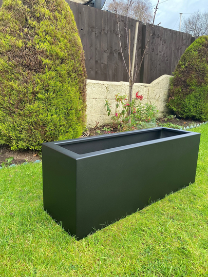 Black Large Aluminium Garden Planter