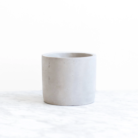 Concrete Planter | Medium, Modern Matte Gray Indoor Planter, Cache Pot | 5" X 4.5