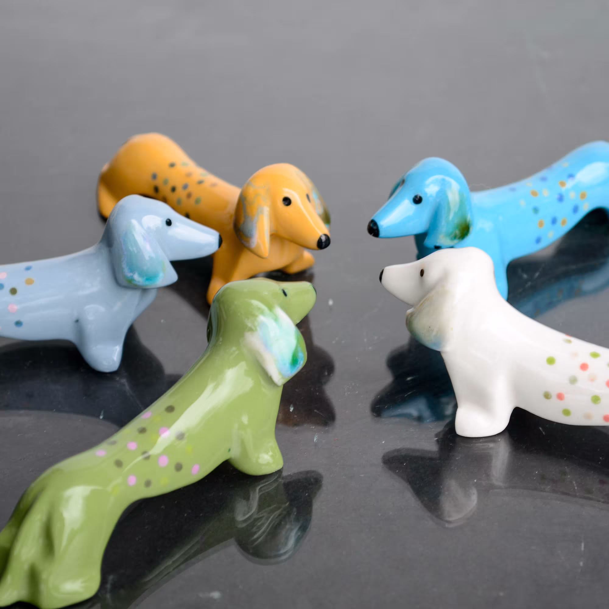 Porcelain Dachshund Gift, Art, Dog Lover Doxie, Sausage Dog, Wiener Beagle, Funny Dog Tag, Figurine Art
