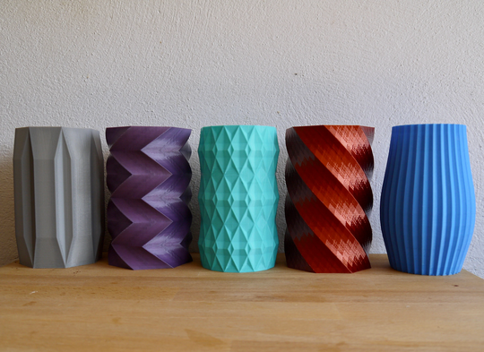 Any Colour Vase For Dried Flowers - Plant Based Plastic 3D Printed Homeware New Home Eco Friendly Gift Present Geometric