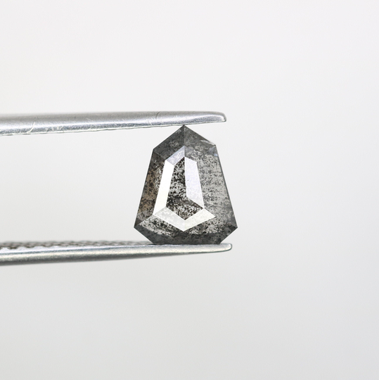 1 Ct Natural Salt & Pepper Shield Cut Real Loose Diamond For Wedding/ Engagement Ring