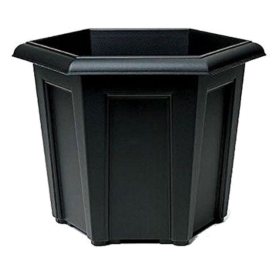 Stewartgarden - Stewart Garden Regency Hexagonal Planter - 40cm - Black (9300005)