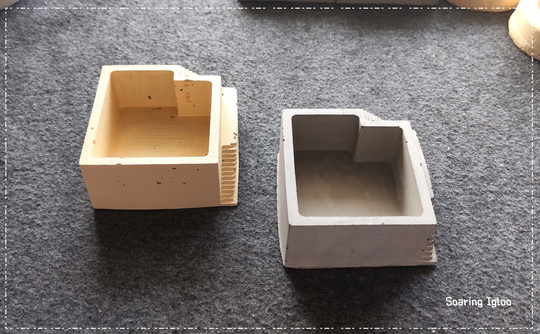 Little Castle Concrete Planter Succulent Pot Desktop Storage Box