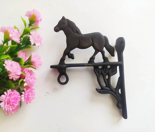 Planter Hanger Horse Figure Minimalist Plant Bracket Brass Wall Hook Decor Wall Rack Solid Brass