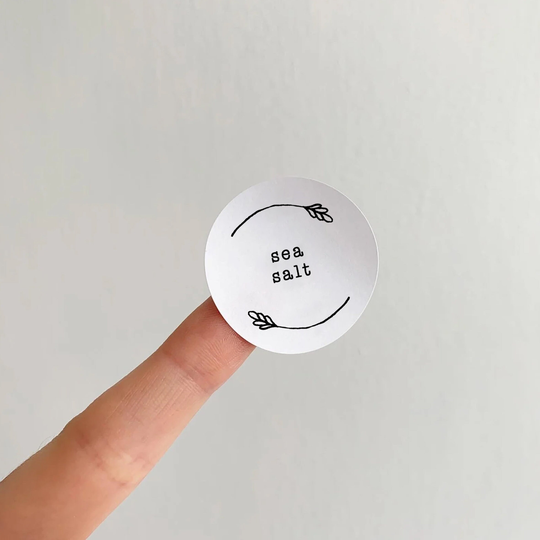 Spice Jar Stickers - 35 Labels // Black + White Spice Rack Stickers, Cute Pantry Labels, Kitchen Organisation, Pretty Herb Jar Stickers