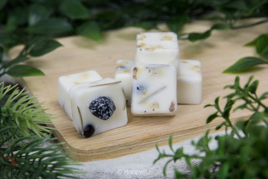 Time For Winter/Snowflake Obsidian Crystal Wax Melts With Fir Needle, Pine, Cinnamon, Juniper & Apple