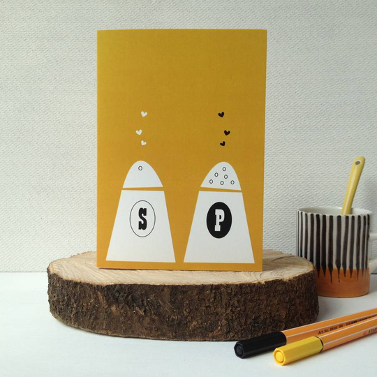 Salt And Pepper Wedding Anniversary And Valentines Card