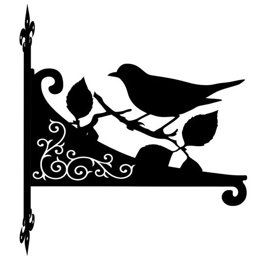 Blackbird Ornamental Scroll Hanging Bracket