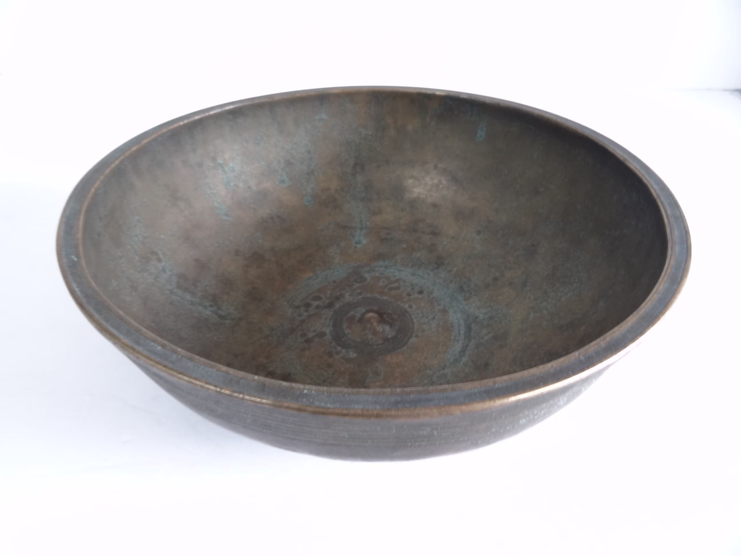 Rare Antique Museum Quality Manipuri Shiva Lingam Tibetan Singing Bowl Himalayan Sound Healing Therapy Note F#3