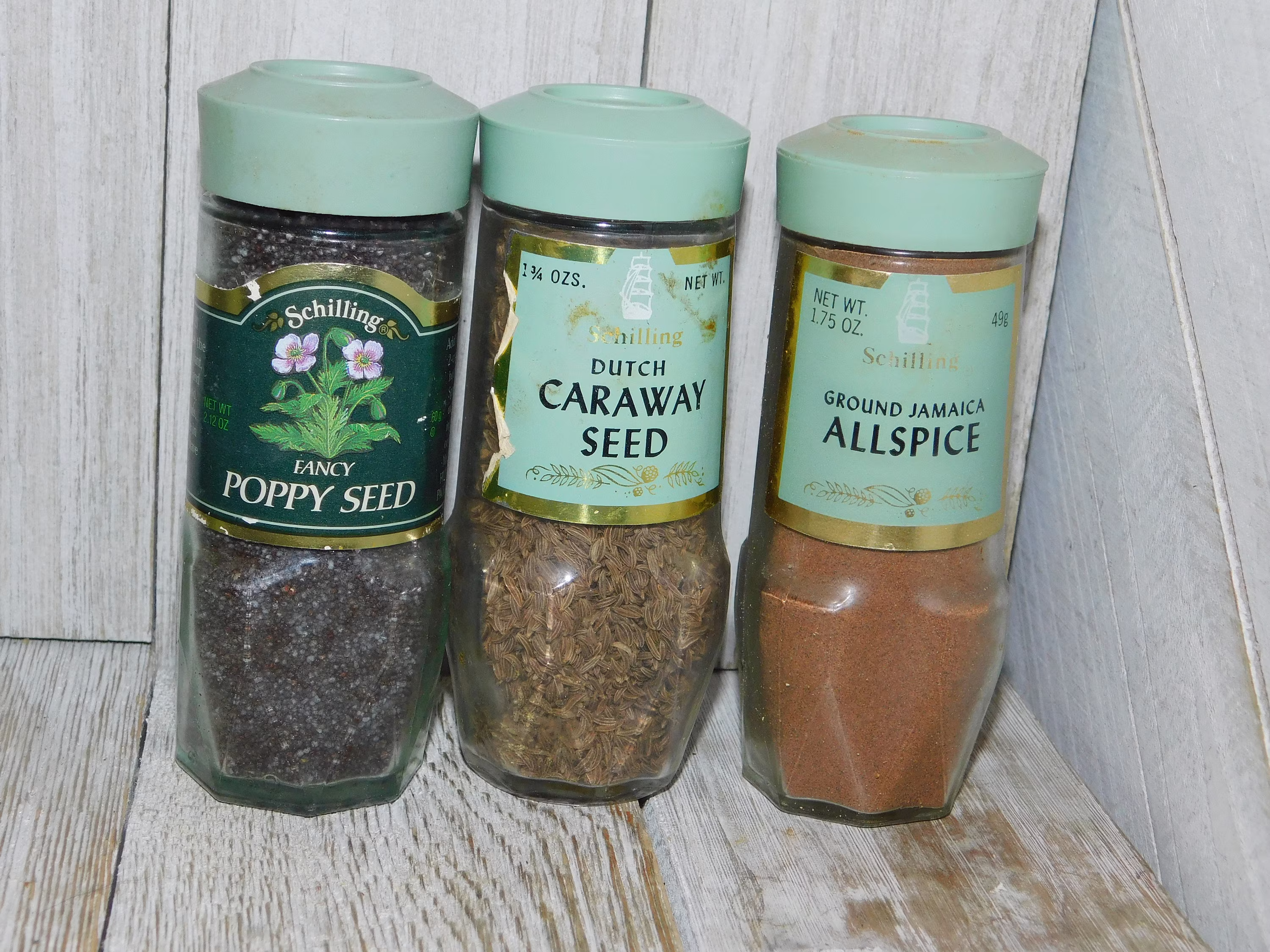 Vintage Schilling Seasonings & Bottles, Sold Separately, Spice Jars, Kitchen, Daysgonebytreasures
