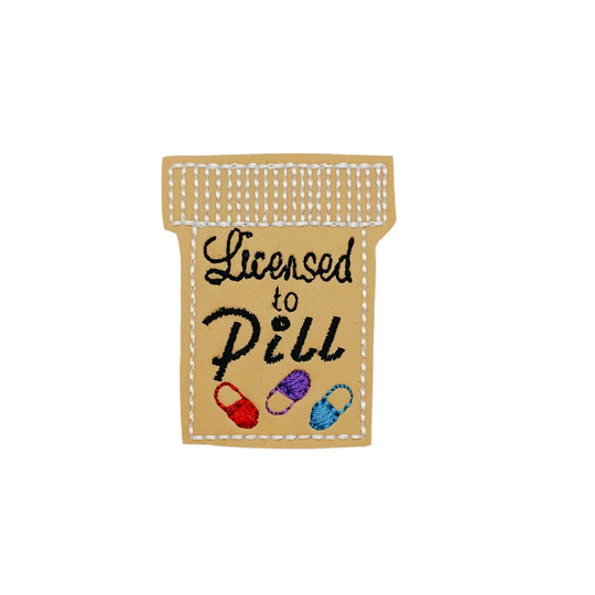 Pharmacy Felties, Prescription Medicine Nurse Funny Glitter Vinyl Rx Felties